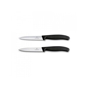 Sada kuchyňských nožů VICTORINOX Swiss Classic 2 ks - černý