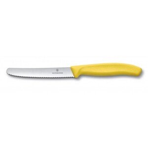 Svačinový nůž VICTORINOX Swiss Classic 11cm - žlutý, vln. ostří